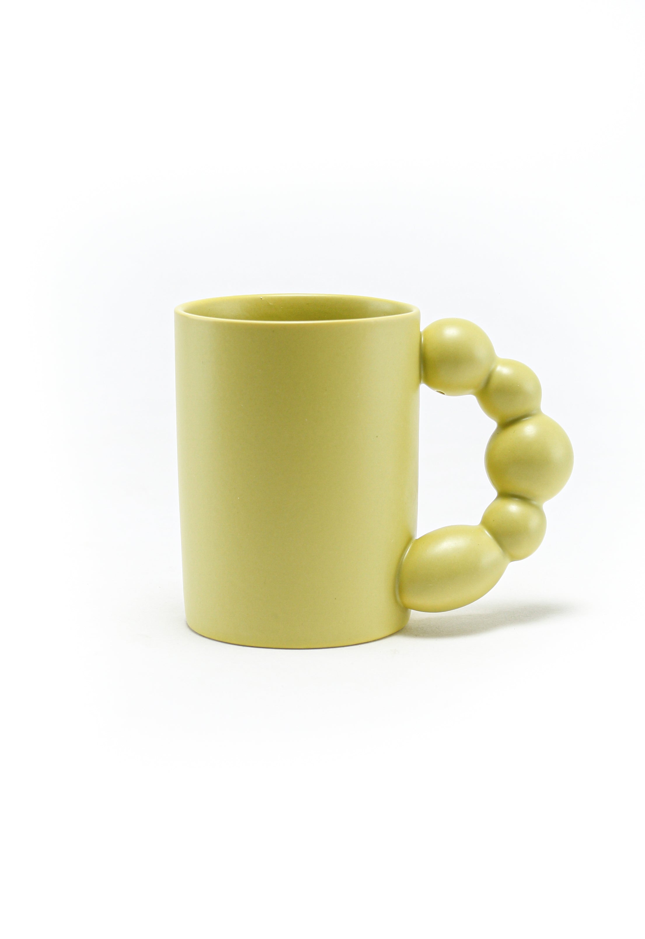 Pixa Pod chunky ball handled mug Lemon Green